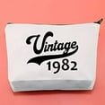 thumbnail image 2 of Zuo Bao 40th 50th Birthday Gift Vintage 1972 1982 Makeup Bag for Women Happy Birthday Party Gift, 2 of 6