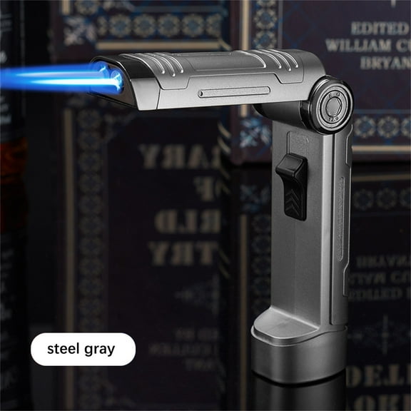 RnemiTe-amo Electric Lighter Mini Plasma Lighter ,Folding Cool Torch Lighters Windproof For Outdoor Douable Blue Flame Refillable Lighters
