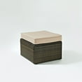 thumbnail image 2 of Crosley Palm Harbor Wicker Patio Ottoman in Brown and Sand, 2 of 7