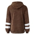 thumbnail image 6 of Scyoekwg Womens Sweatshirt Plush Hooded Drawstring with Pocket Pullover Sweatshirt Trendy Pullover Tops Classic Solid Colors Casual Hoodie Tops Ladies Sweatshirts Long Sleeve Coffee XL, 6 of 6