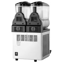 Commercial Slushy Machine 15Lx2 Tank - Frozen Drink Maker for Margarita, Smoothie, Slush