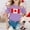 Purple, variant on Canada Day Girls Casual Fit Short Sleeve T-Shirt Basic Crewneck Top for Summer Wear