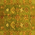 thumbnail image 1 of Ahgly Company Indoor Square Oriental Yellow Traditional Area Rugs, 4' Square, 1 of 4