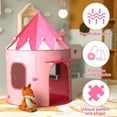 thumbnail image 6 of XJD Princess Castle Play Kids Tent for Girls Toddlers Portable Pop Up Play Teepee Indoor and Outdoor Playhouse Gift for Kids Girls Toys Birthday Gifts, Pink, 6 of 10