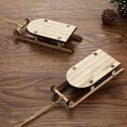 thumbnail image 1 of 5Pcs Santa Sleigh Rustic Table Decor Wood Fine Workmanship Christmas Sleigh Figurine for Home, 1 of 9