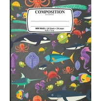 Composition Notebook: Notebook for School Office Home Student Teacher Use Wide Ruled - 100 Sheets - 200 Pages - 9 1/4 X 7 1/2 In. / 24.77 X 19.0cm (Paperback)