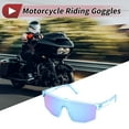 thumbnail image 2 of Unique Bargains 1 Pcs Motorcycle Riding Goggles PC Cycling Sunglasses Blue Lens Blue Frame, 2 of 6