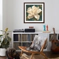 thumbnail image 4 of Art.com Gardenia Blossom Turquoise Art Print by Albena Hristova, Brown Frame Wall Art, 38" x 38", 4 of 5