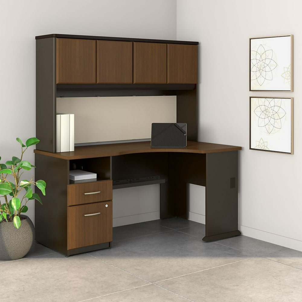 Bush Furniture Series A 60 in. Corner Desk with Hutch and