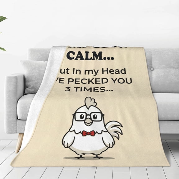 Chicken Blanket Chicken Gifts Blanket, Unique Present for Chicken Lover, Flannel Blankets and Throws 50x40