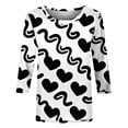 thumbnail image 5 of Ruimatai Women's Casual 3/4 Sleeve Round Neck Top Blouse Soft Stretch Comfortable Everyday Wear Fashion Shirt, 5 of 8
