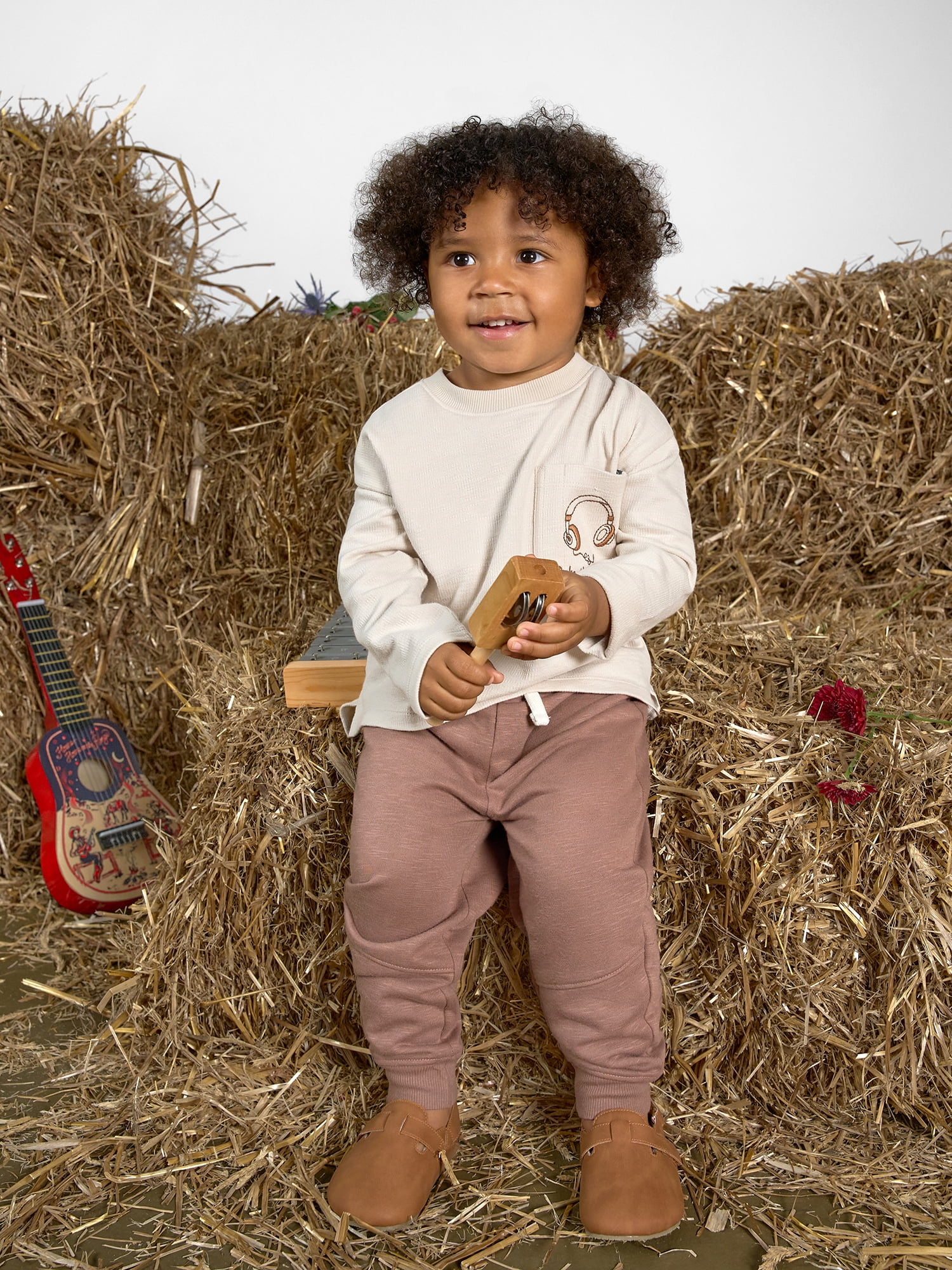 Modern Moments by Gerber Toddler Boy Organic Seamed Sweatpant, Sizes 12 Months - 5T