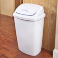 thumbnail image 3 of Sterilite 13.2 Gallon Plastic Home SwingTop Trash Can, White (8 Pack), 3 of 5