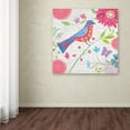 thumbnail image 3 of Trademark Fine Art 'Damask Floral and Bird II v2' Canvas Art by Farida Zaman, 3 of 3