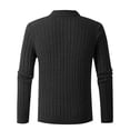 thumbnail image 4 of Men's Cable Knit Half-Zip Sweater Warm, Stylish Pullover for Casual and Formal Wear Blue, 4 of 5