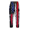 thumbnail image 5 of VERUGU Capris Pants for Women Summer Casual Elastic Waist Independence Day Printed Cropped Pants Black S, 5 of 5