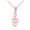 Rose, variant on Solid Gold Treble Clef (10K White Gold, Pendant with 16" chain)