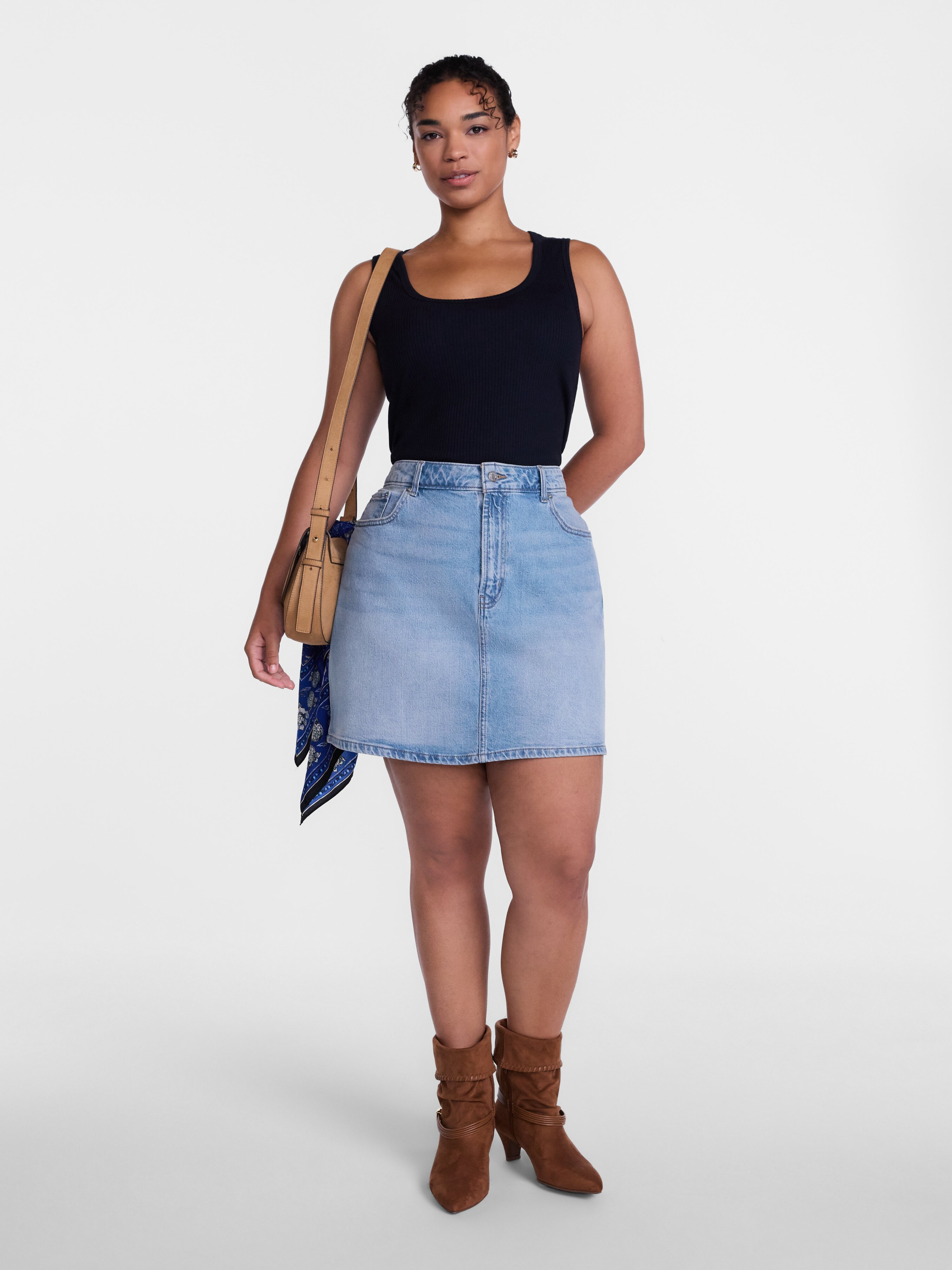 Scenario Women's Denim Mini Skirt, Sizes 0-20