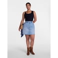 thumbnail image 2 of Scenario Women's Denim Mini Skirt, Sizes 0-20, 2 of 6