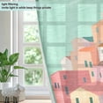 thumbnail image 4 of Yayeee Window Curtains Set of 2 for Living Room Light Filtering 63"x42", Cityscape Painting, 4 of 7