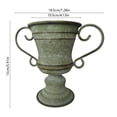 thumbnail image 3 of Distressed Trophy Planter, Outdoor Garden Flower Pot, Vintage Iron Urn for Patio Balcony, Rustic Horticultural Container for s Flowers, 3 of 6