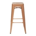 thumbnail image 3 of OSP Home Furnishings Bristow 30" Antique Metal Barstool, Copper Finish, 4 Pack, 3 of 4