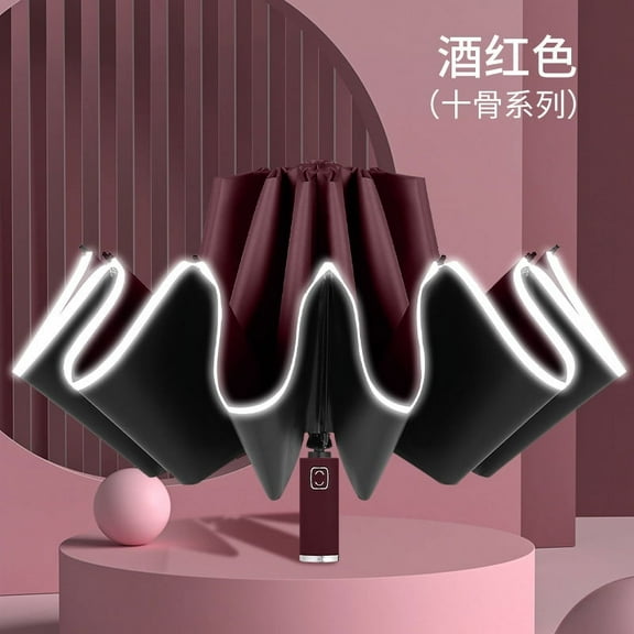BERTDOMD Inverted Travel Umbrella Large Uv Blocking Umbrella For Rain And Sun Automatic Open Close Portable Windproof Umbrella For Men And Women
