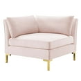 thumbnail image 1 of Sofa Corner Chair, Velvet, Pink, Modern Contemporary Urban Design, Living Lounge Room Hotel Lobby Hospitality, 1 of 6