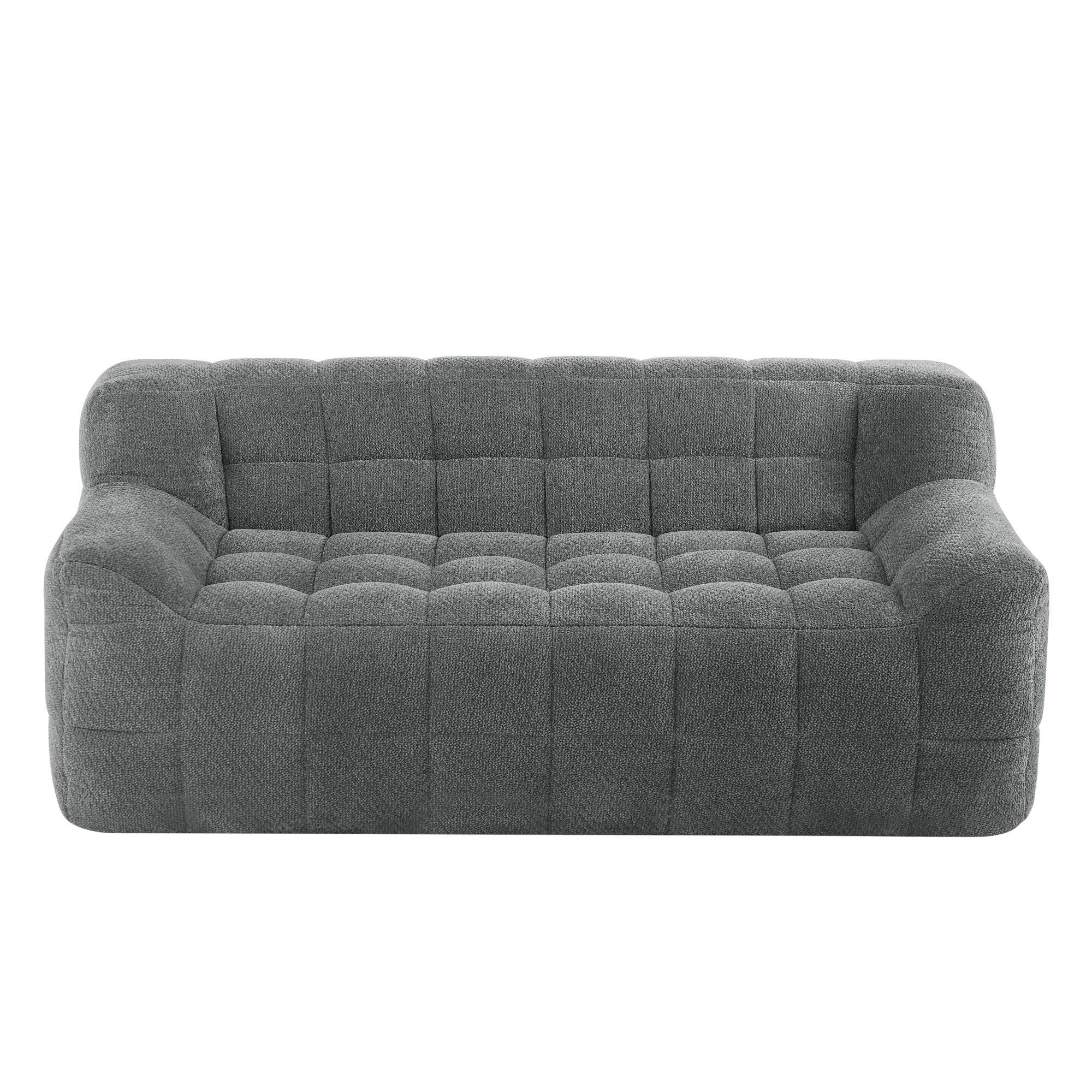 Jopath 65" Oversized Loveseat Sofa Deep Seat Corduroy Couch,Full Compression Sofa,No Assembly Required,Grey