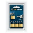 thumbnail image 1 of 4 Pack 3/4" Solid-brass Keyed-alike Padlock, Master Lock, 120Q, 1 of 5