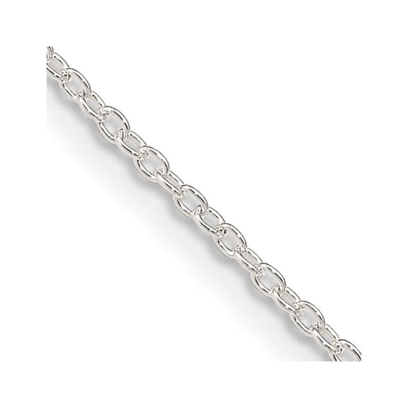 Auriga Fine Jewelry 925 Sterling Silver 1.45mm forzantina Cable Chain 14inch Necklace for Women