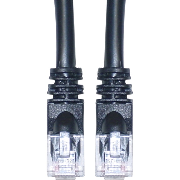 Cat6 Ethernet Cable, 24AWG, RJ45 Gold Plate Connector, ETL, 4 Pair Stranded Copper, Snagless Mold Boot Unshielded Twisted Pair (UTP) Internet Network Patch Cable, 75 Foot, Black, CableWholesale