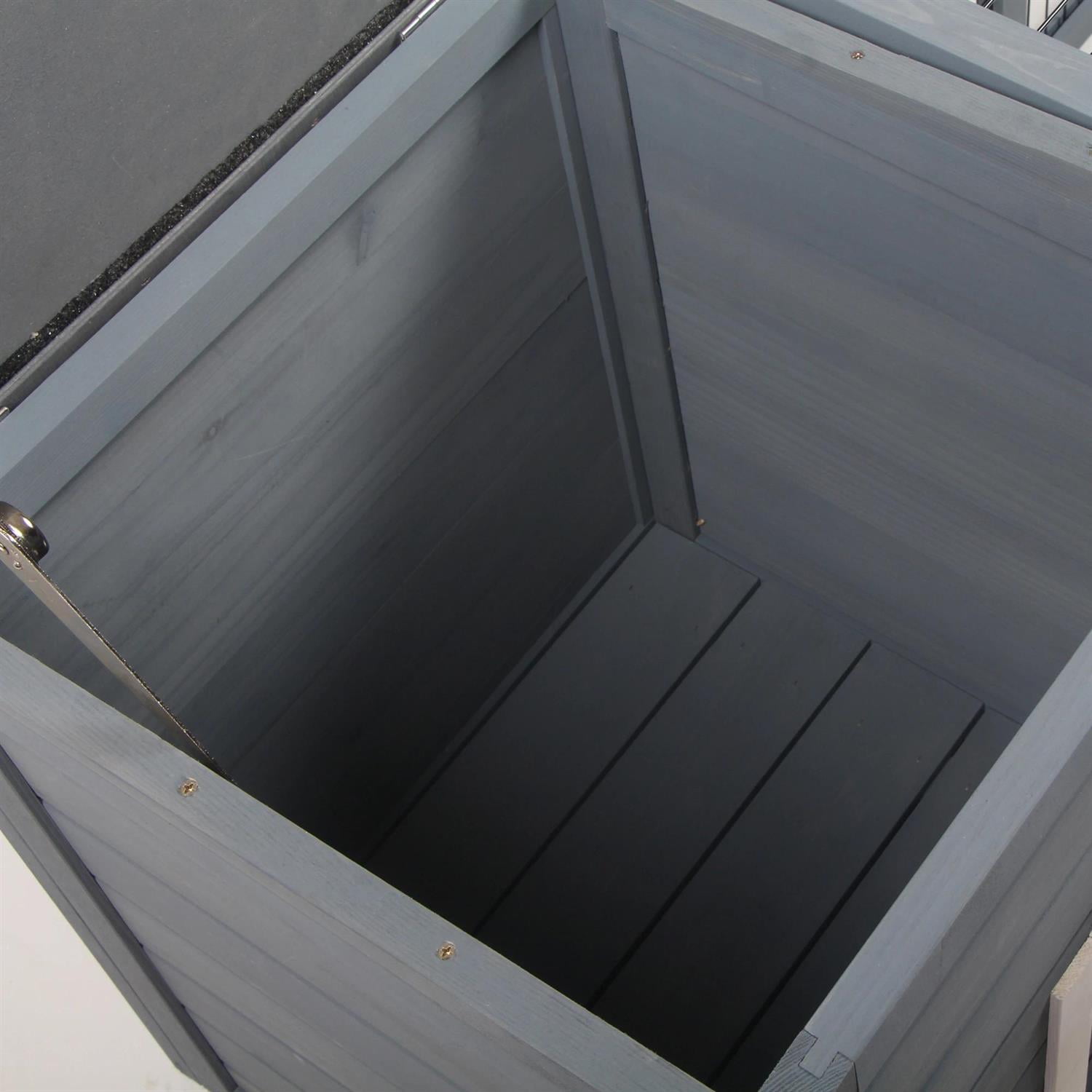 Pefilos 48" Wooden Rabbit Hutch Indoor, Outdoor Bunny Enclosure Guinea Pig Cage for Small Animals, Gray