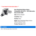 thumbnail image 2 of Rear Windshield Wiper Motor - Compatible with 2016 - 2018 Mercedes-Benz GLE63 AMG 2017, 2 of 2