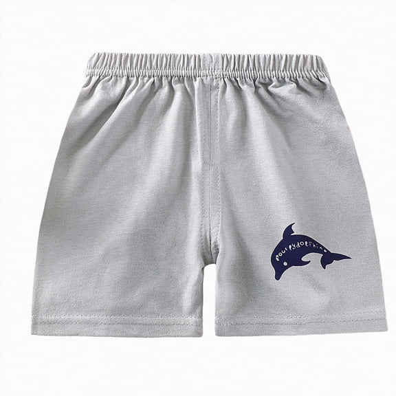 Kogui Shorts for Kids Toddler Baby Boys Girls Athletic Shorts Cotton Solid Color with Drawstring 2t 3t (Light Gray,2-3 Years)