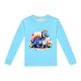 thumbnail image 4 of Pyjamas pour Garçons Tout-Petits Ensemble de Pyjama Imprimé Dinosaure Col Rond Manches Longues Pantalon 2 Pcs Printemps Automne Pyjamas Bébé Bleu Clair 2 Ans-3 Ans, 4 of 5
