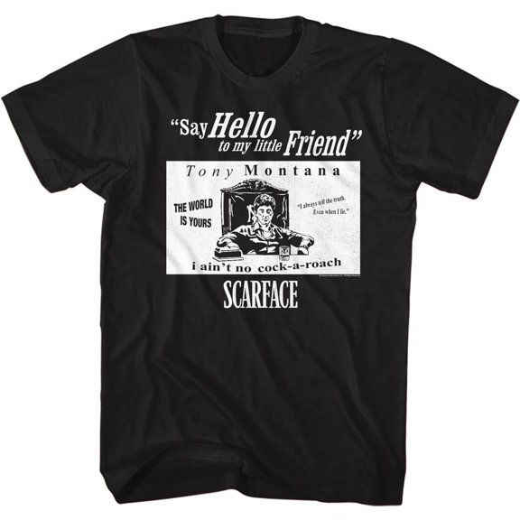 Scarface Sf Quotes Black Adult T-Shirt 6Xl
