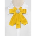 thumbnail image 4 of INSPIRE CHIC Broche de cinta para mujer, lazo, corbata, broches para bodas y fiestas, color amarillo, 4 of 4