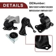 thumbnail image 5 of Engine Motor Trans Mount Set for Mitsubishi Lancer Ralliart 2.4L 04-06No.MN100014 | 1 Set, 5 of 6