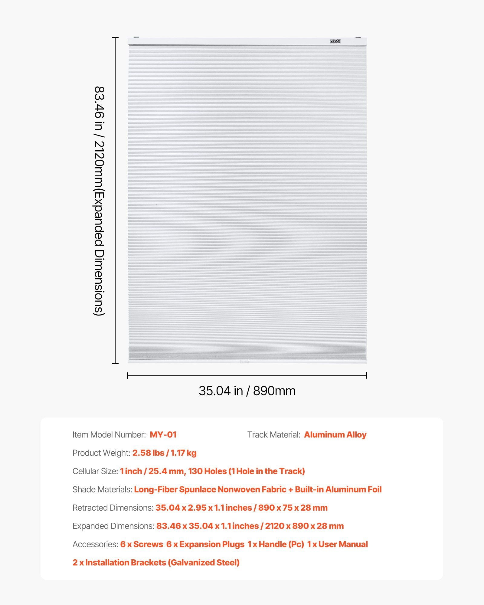 Window Blinds Cellular Shades 1 Inch Cordless, Total Blackout Light Filtering Privacy Honeycomb Shades for Living Room Bedroom