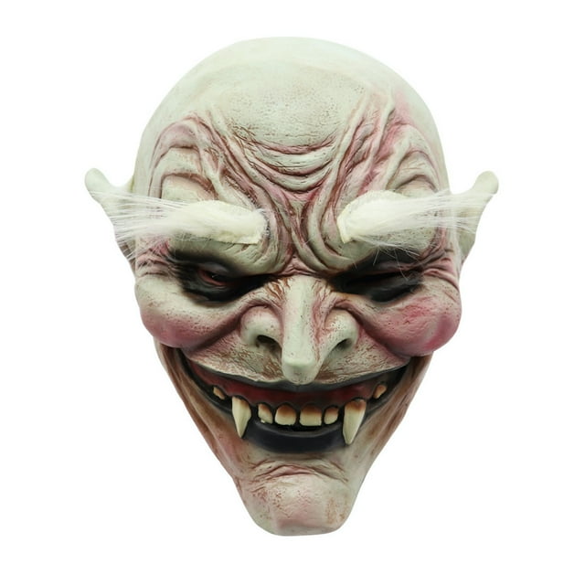 Máscara para cosplay, terror, látex, fiesta, fiesta, cejas blancas, divertida