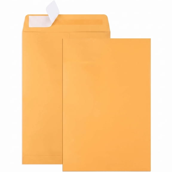 30 Pack 9" x 12" Self Seal Brown Manila Catalog Envelopes for Mailing Storage Organization