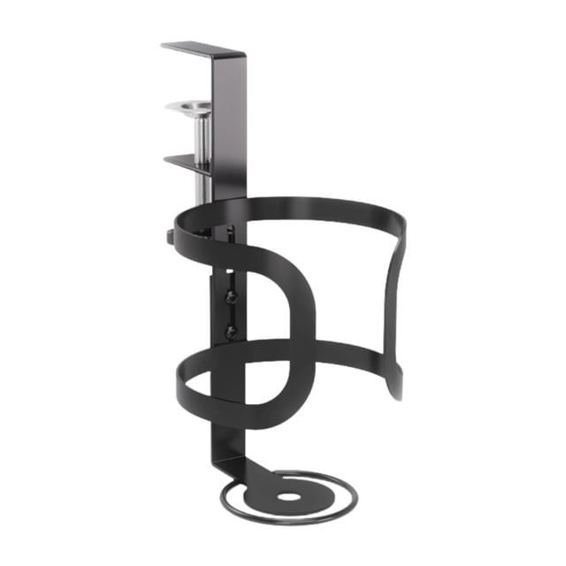 Lipstore Porte-Gobelet de Bureau Installation Facile Bureau de Jeu Pratique Pince Réglable Noir