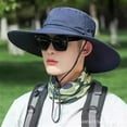 thumbnail image 3 of Quivnbaro Men Fishing Hat Sun Protection Outdoor Summer Breathable Wide Brim Sun Hat for Fishing Hiking, 3 of 11