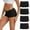 Black, variant on Women's Cotton Mid-Rise Boxer Briefs Comfortable boyshort Underwear 4-Pack(XL,Black)