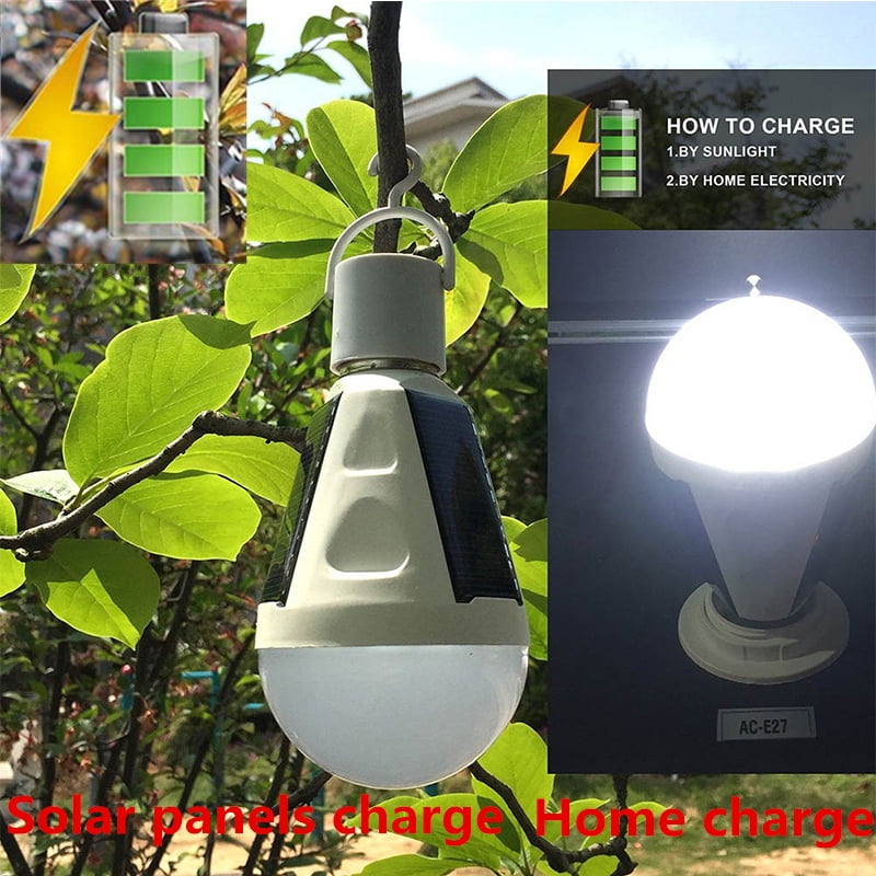 Redcolourful Portable Solar Power LED Bulb Indoor Outdoor Rechargeable