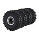 thumbnail image 4 of Juego de 4 ruedas y neumáticos RC para coche de orugas RC, neumáticos de goma, repuesto de actualización RC para coche de escalada RC FMS24 SCX24 1/24 Negro, 4 of 8