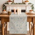 thumbnail image 2 of Table Runner - 70 Inch Long, Blue Easter Kitchen Dining Table Runner Dresser Scarves, Spring Farmhouse Vintage Bunny Eggs Beige Farmhouse Decor for Coffee Tables Wedding Party Banquet, 2 of 8