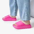 thumbnail image 3 of SCHUHLAND Women's Chunky Platform EVA Cloud Slides, High Heel Sandals, Lightweight Soft Sole Summer Beach Slippers, Beige/Black, 3 of 16