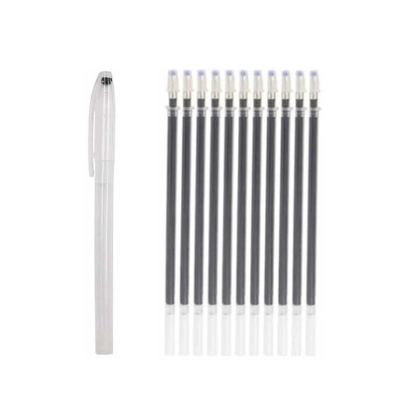 Tanuke Stylos de Marquage pour Tissu Effaçables à la Chaleur, Ensemble de 4 Couleurs pour Couture, Courtepointe et Broderie, Encre Disparaissante, 1 ml Chacun, 1 Ensemble Noir